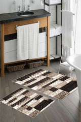 Kaymaz Taban Yıkanabilir Banyo Paspası - Nova Bath Desenli 50*80 Cm