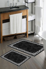 Kaymaz Taban Yıkanabilir Banyo Paspası - Nova Bath Desenli 50*80 Cm