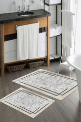 Kaymaz Taban Yıkanabilir Banyo Paspası - Nova Bath Desenli 50*80 Cm