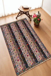 Dekoratif Dijital Baskılı Siyah Kaymaz Taban Seccade Namazlık 70 x 110