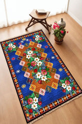 Dekoratif Dijital Baskılı Siyah Kaymaz Taban Seccade Namazlık 70 x 110