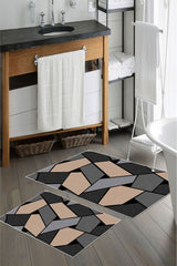 Kaymaz Taban Yıkanabilir Banyo Paspası - Nova Bath Desenli 50*80 Cm