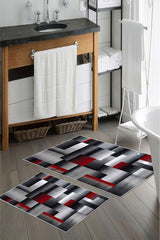 Kaymaz Taban Yıkanabilir Banyo Paspası - Nova Bath Desenli 50*80 Cm