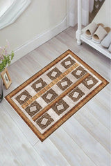 Kaymaz Taban Yıkanabilir Banyo Paspası - Nova Bath Desenli 50*80 Cm