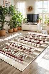 Konspet Tasarım Dijital Baskılı Dot Taban Salon-Mutfak-Yatak Odası Halısı