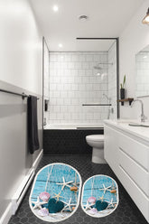 2 Li Set Banyo Paspası Kaymaz Halı Tabanlı Klozet Takımı