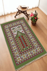 Dekoratif Dijital Baskılı Siyah Kaymaz Taban Seccade Namazlık 70 x 114