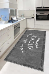 Mutfak halısı Desenli Dijital Baskı Yıkanabilir Kaymaz Taban