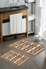 Kaymaz Taban Yıkanabilir Banyo Paspası - Nova Bath Desenli 50*80 Cm