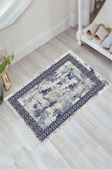 Kaymaz Taban Yıkanabilir Banyo Paspası - Nova Bath Desenli 50*80 Cm