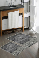 Kaymaz Taban Yıkanabilir 2’li Banyo Paspası - Nova Bath Desenli 60*100 Cm - 50*60 Cm