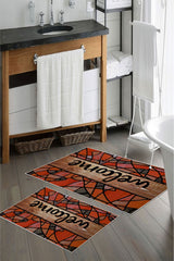 Kaymaz Taban Yıkanabilir Banyo Paspası - Nova Bath Desenli 50*80 Cm