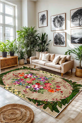 Konspet Tasarım Dijital Baskılı Dot Taban Salon-Mutfak-Yatak Odası Halısı