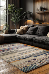 Konspet Tasarım Dijital Baskılı Dot Taban Salon-Mutfak-Yatak Odası Halısı