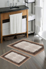 Kaymaz Taban Yıkanabilir Banyo Paspası - Nova Bath Desenli 50*80 Cm