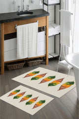 Kaymaz Taban Yıkanabilir Banyo Paspası - Nova Bath Desenli 50*80 Cm