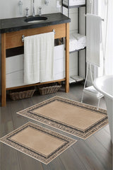 Kaymaz Taban Yıkanabilir Banyo Paspası - Nova Bath Desenli 50*80 Cm