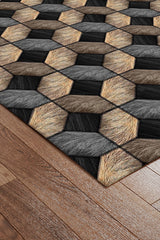 Dijital Baskı Kaymaz Tabanlı Yıkanabilir Salon Halısı Mutfak Halısı Koridor Halısı