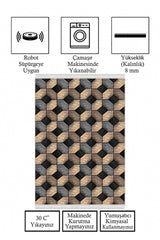 Dijital Baskı Kaymaz Tabanlı Yıkanabilir Salon Halısı Mutfak Halısı Koridor Halısı