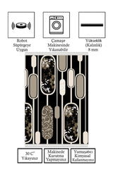 Dijital Baskı Kaymaz Tabanlı Yıkanabilir Salon Halısı Mutfak Halısı Koridor Halısı
