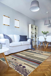 Eva Bambu Dokuma AN0044 Yumuşak Dokuma Taban Renkli Salon Yatak Odası Halısı