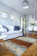 Eva Bambu Dokuma AN0054 Yumuşak Dokuma Taban Renkli Salon Yatak Odası Halısı