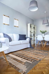 Eva Bambu Dokuma AN0201 Yumuşak Dokuma Taban Renkli Salon Yatak Odası Halısı