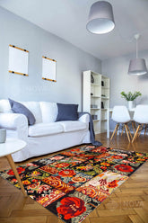 Eva Bambu Dokuma AN0212 Yumuşak Dokuma Taban Renkli Salon Yatak Odası Halısı