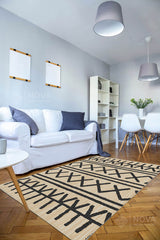 Eva Bambu Dokuma AN0204 Yumuşak Dokuma Taban Renkli Salon Yatak Odası Halısı