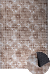 Toscana Kahverengi-Beyaz Kaydırmaz Taban Salon-Yatak Odası Koridor Antre Mutfak Modern Halı