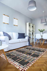 Eva Bambu Dokuma AN0042 Yumuşak Dokuma Taban Renkli Salon Yatak Odası Halısı