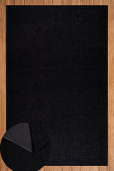 İskender Siyah Kaydırmaz Taban Salon-Yatak Odası Koridor Antre Mutfak Modern Halı