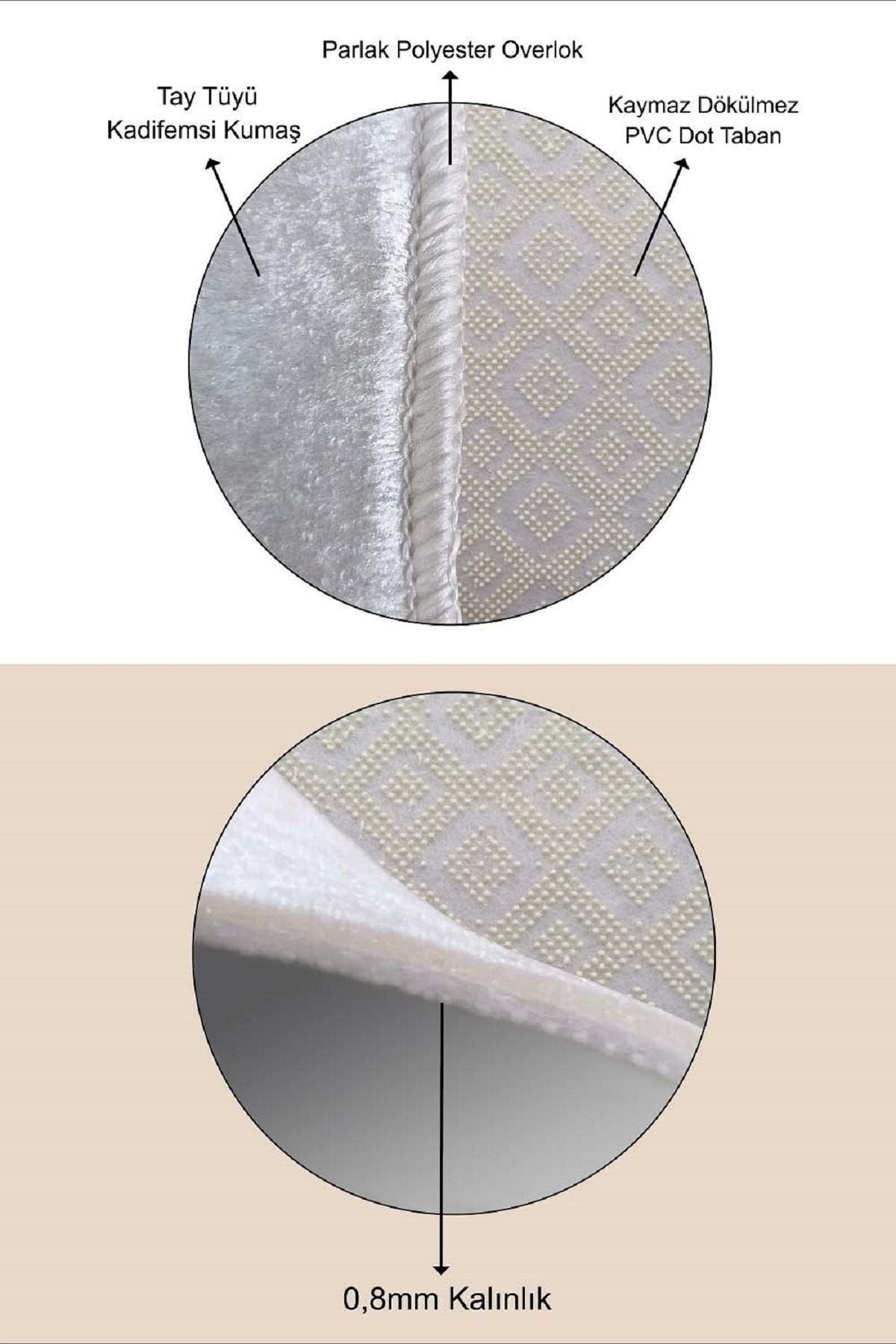 Dekoratif Dijital Baskılı Siyah Kaymaz Taban Seccade Namazlık 70 x 115