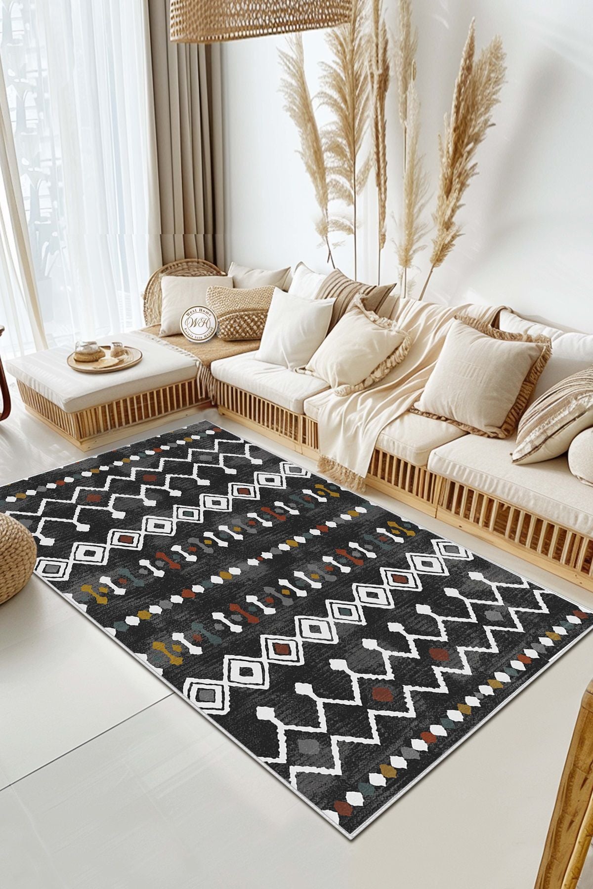 Eco Touch Süngersiz Konspet Tasarım Dijital Baskılı  Salon Halısı Mutfak Halısı
