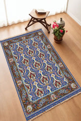 Dekoratif Dijital Baskılı Siyah Kaymaz Taban Seccade Namazlık 70 x 110