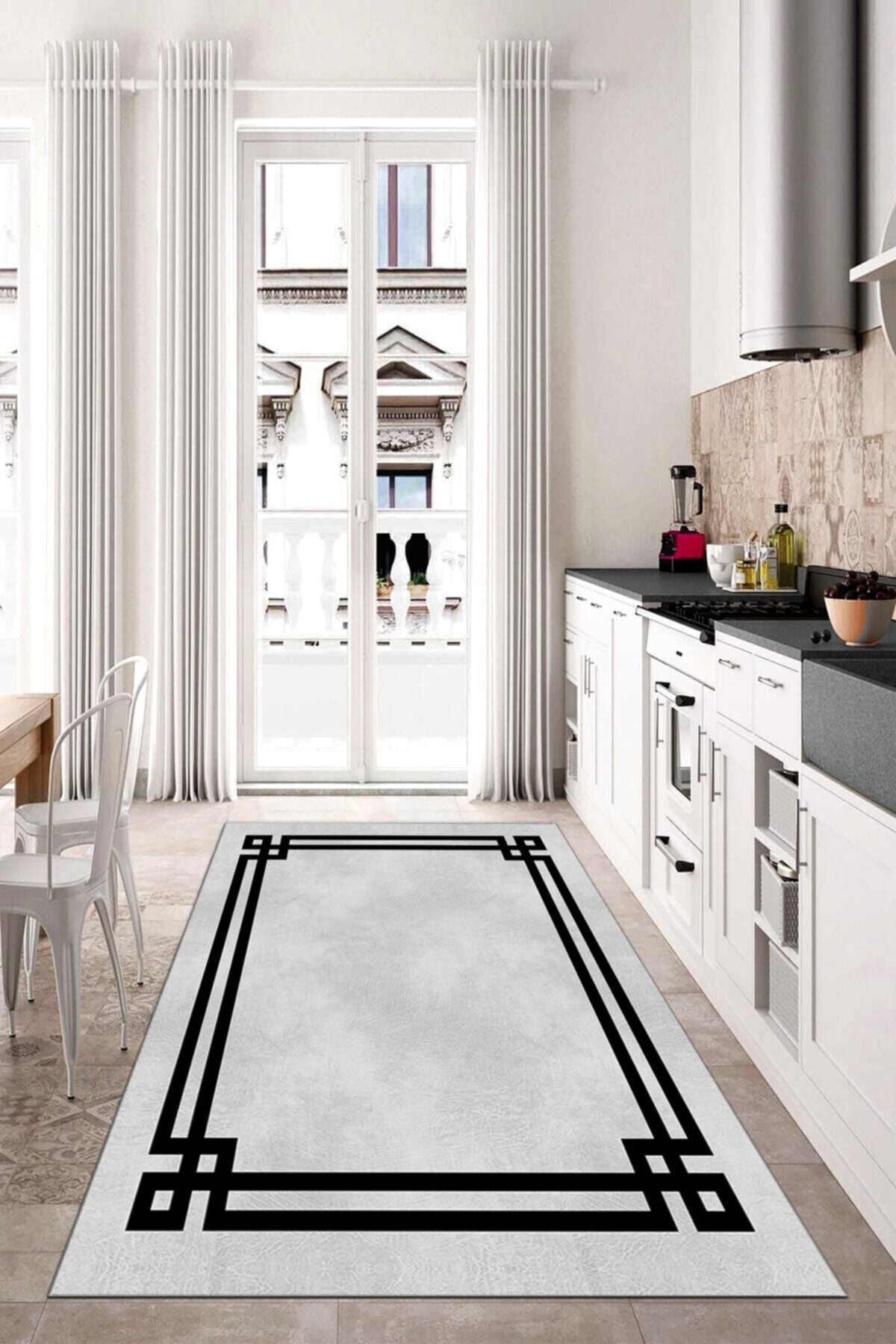 Dijital Baskı Kaymaz Tabanlı Yıkanabilir Salon Halısı Mutfak Halısı Koridor Halısı