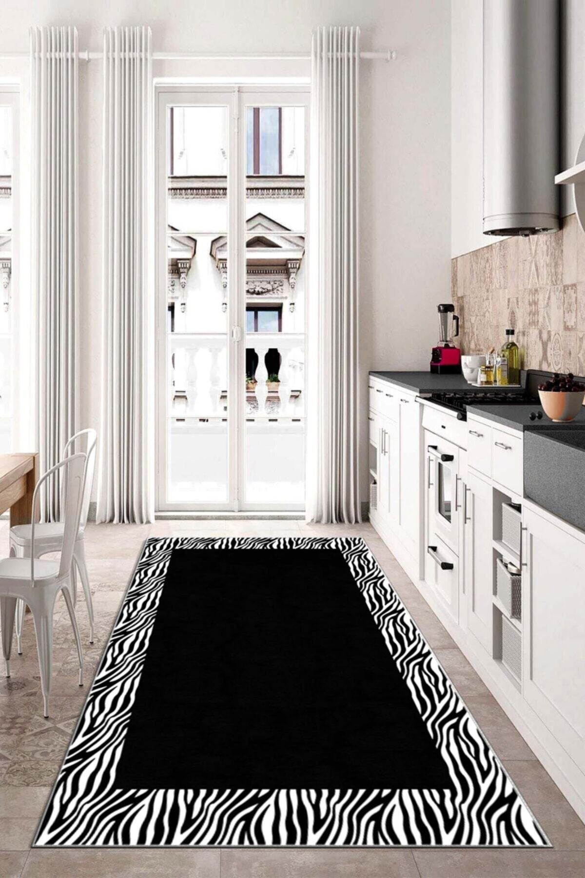 Dijital Baskı Kaymaz Tabanlı Yıkanabilir Salon Halısı Mutfak Halısı Koridor Halısı