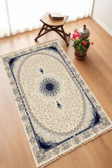 Dekoratif Dijital Baskılı Siyah Kaymaz Taban Seccade Namazlık 70 x 110