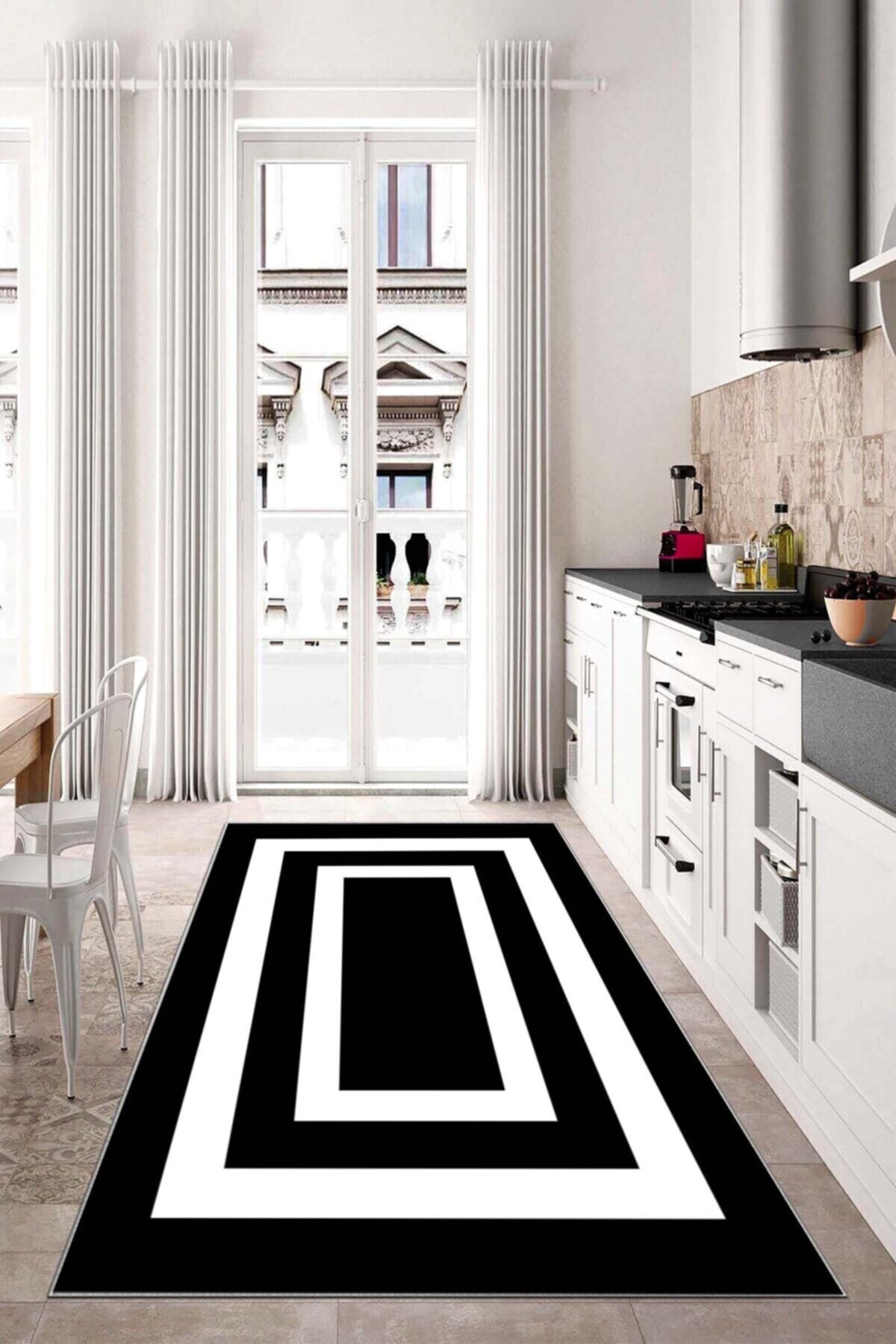 Dijital Baskı Kaymaz Tabanlı Yıkanabilir Salon Halısı Mutfak Halısı Koridor Halısı