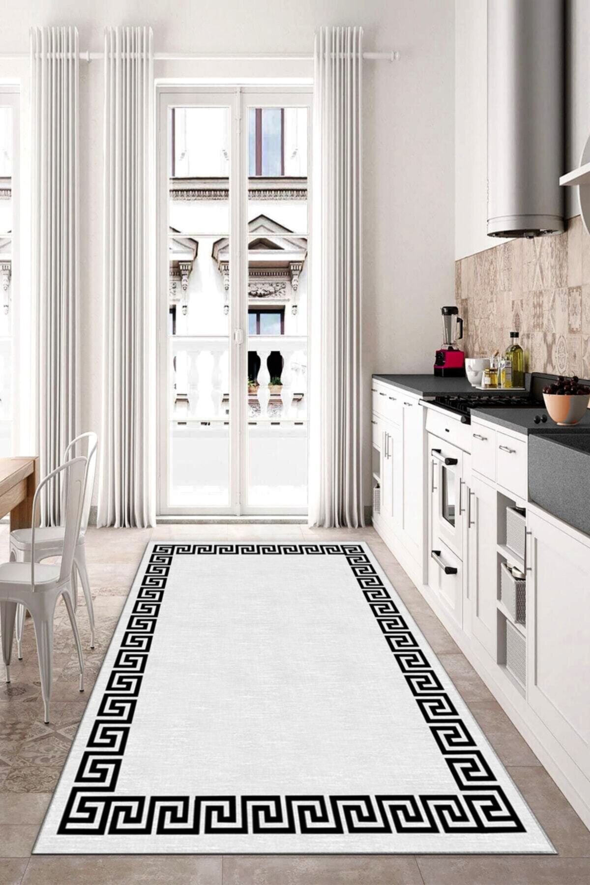 Dijital Baskı Kaymaz Tabanlı Yıkanabilir Salon Halısı Mutfak Halısı Koridor Halısı