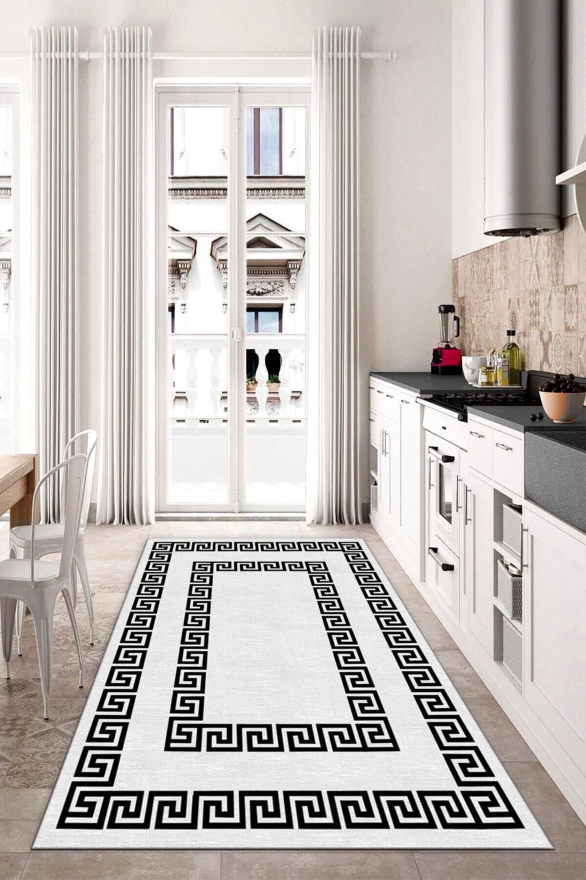 Dijital Baskı Kaymaz Tabanlı Yıkanabilir Salon Halısı Mutfak Halısı Koridor Halısı