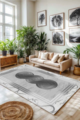 Eco Touch Süngersiz Konspet Tasarım Dijital Baskılı  Salon Halısı Mutfak Halısı