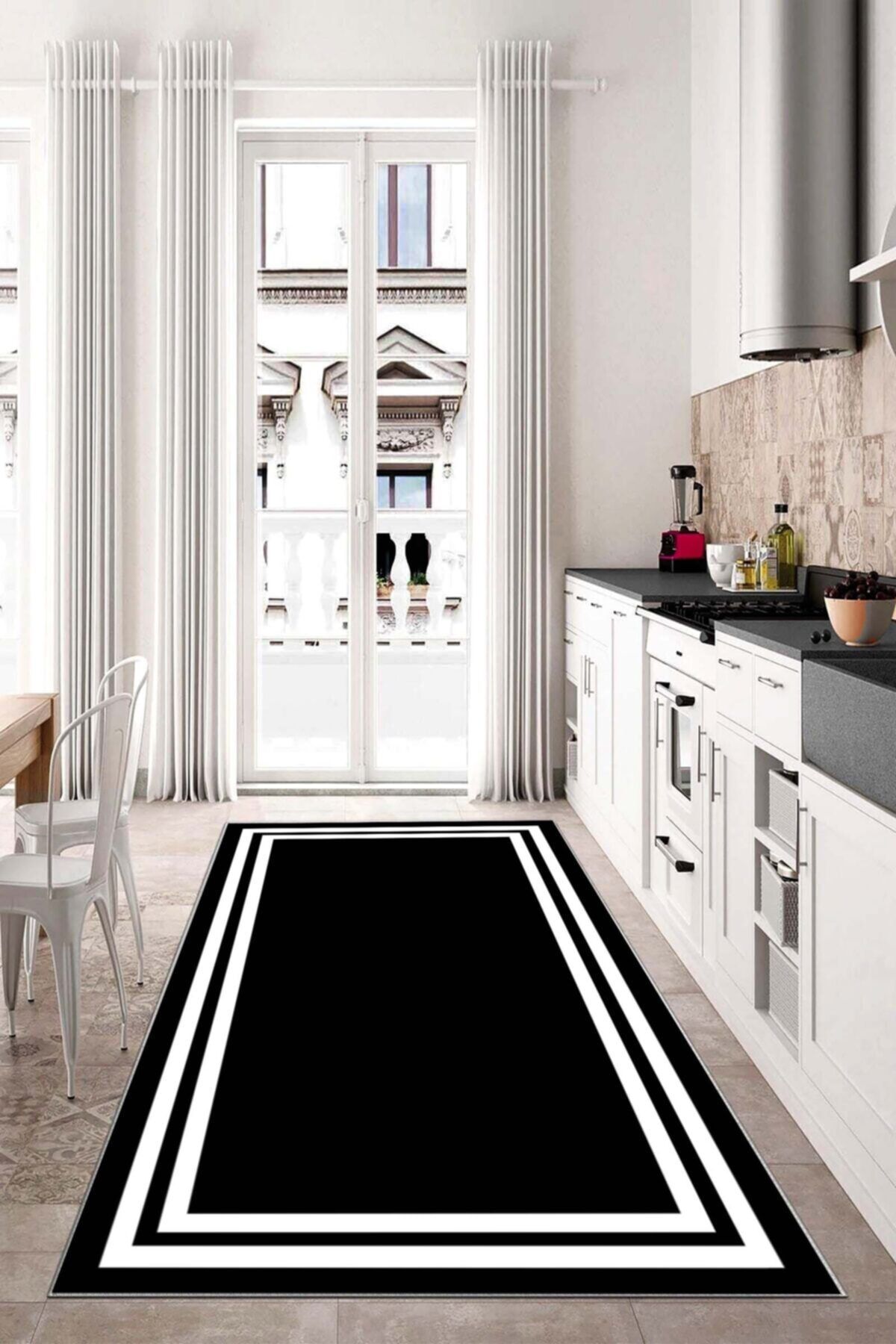 Dijital Baskı Kaymaz Tabanlı Yıkanabilir Salon Halısı Mutfak Halısı Koridor Halısı