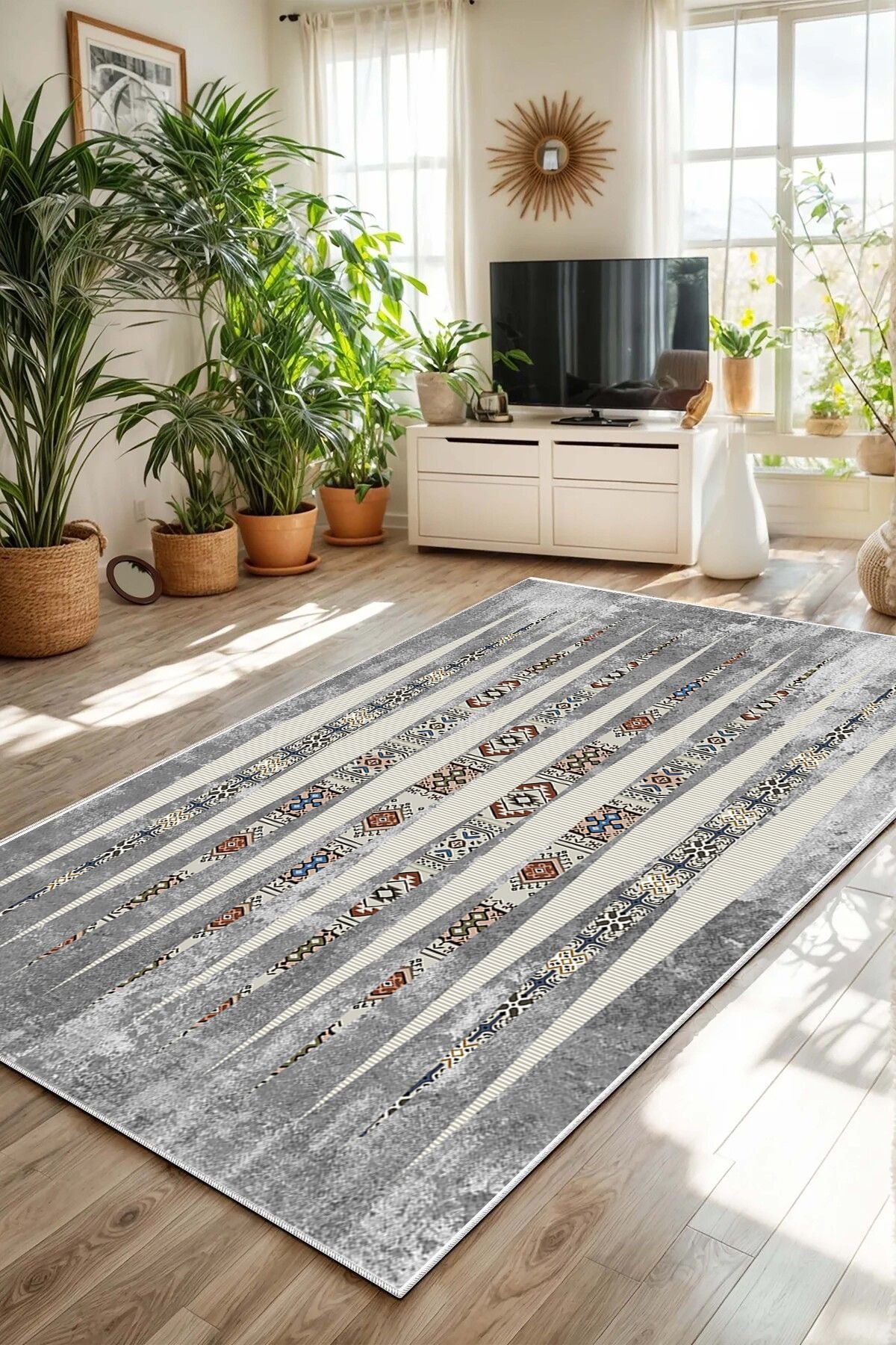 Eco Touch Süngersiz Konspet Tasarım Dijital Baskılı  Salon Halısı Mutfak Halısı