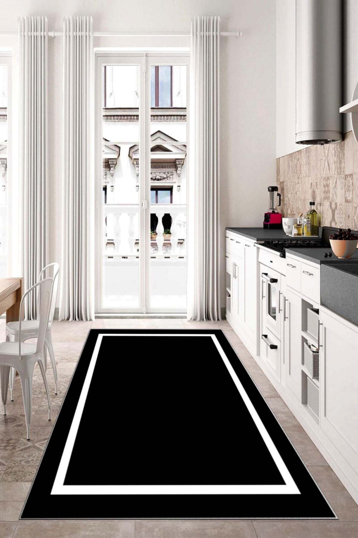 Dijital Baskı Kaymaz Tabanlı Yıkanabilir Salon Halısı Mutfak Halısı Koridor Halısı