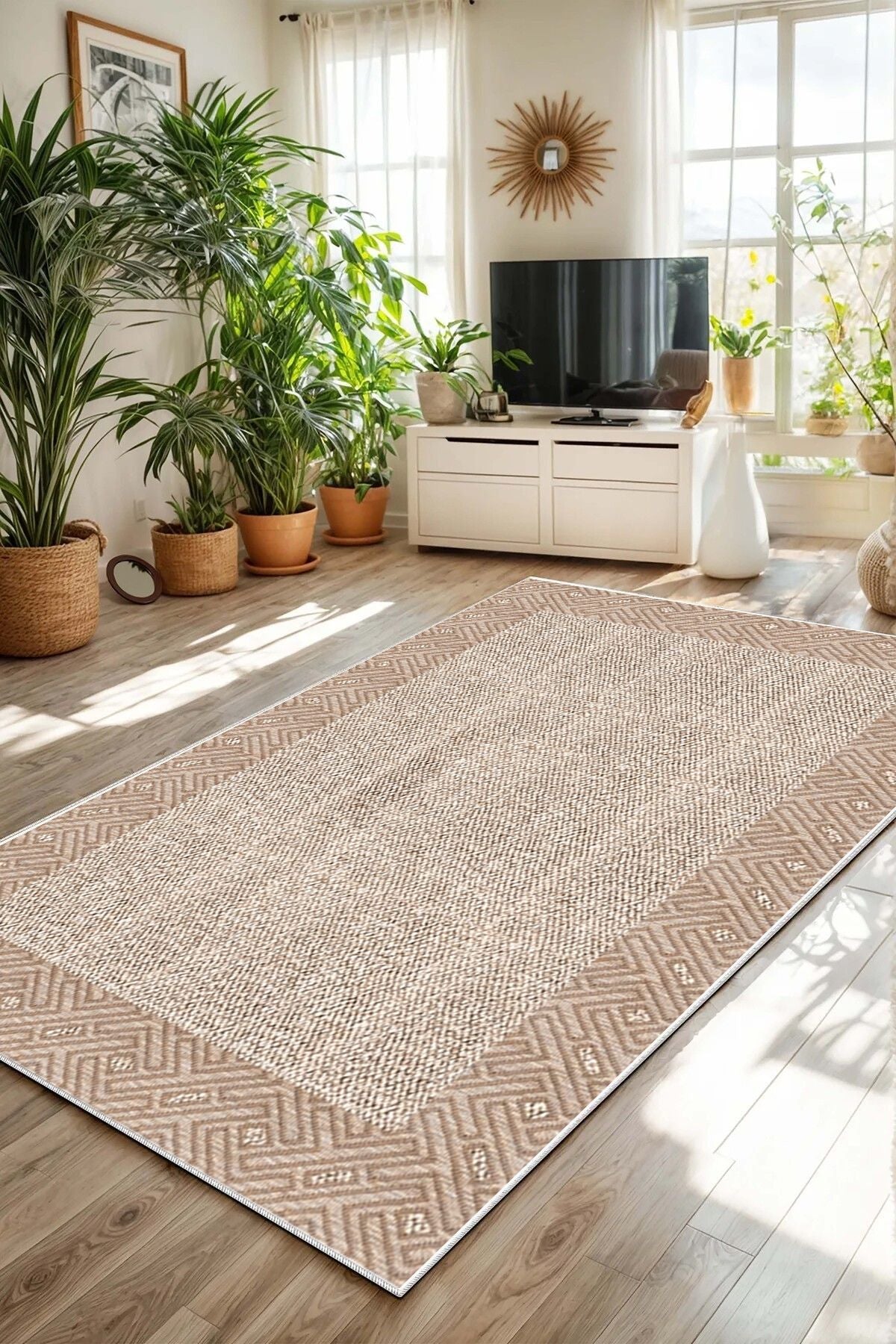 Eco Touch Süngersiz Konspet Tasarım Dijital Baskılı  Salon Halısı Mutfak Halısı