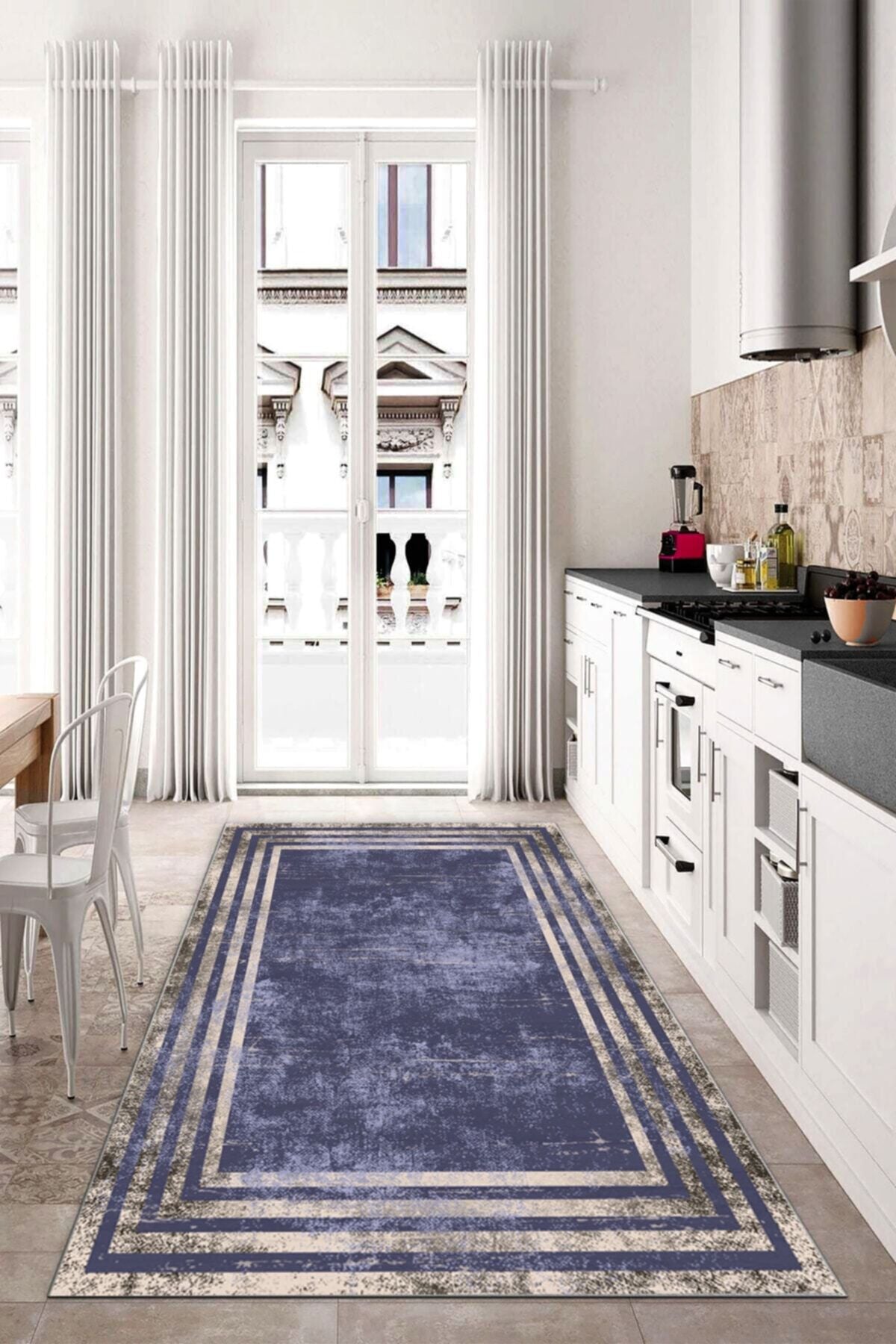 Dijital Baskı Kaymaz Tabanlı Yıkanabilir Salon Halısı Mutfak Halısı Koridor Halısı