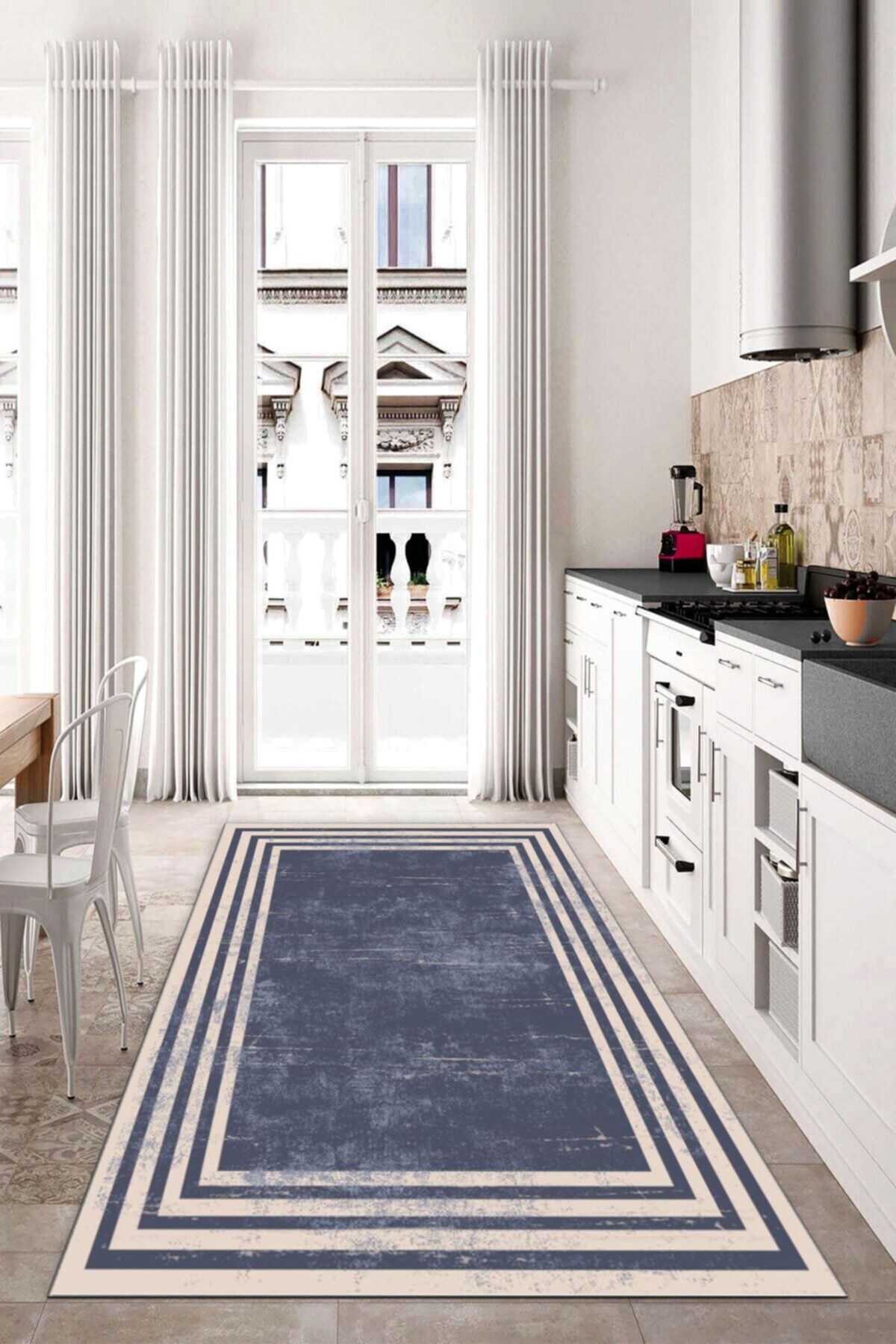 Dijital Baskı Kaymaz Tabanlı Yıkanabilir Salon Halısı Mutfak Halısı Koridor Halısı