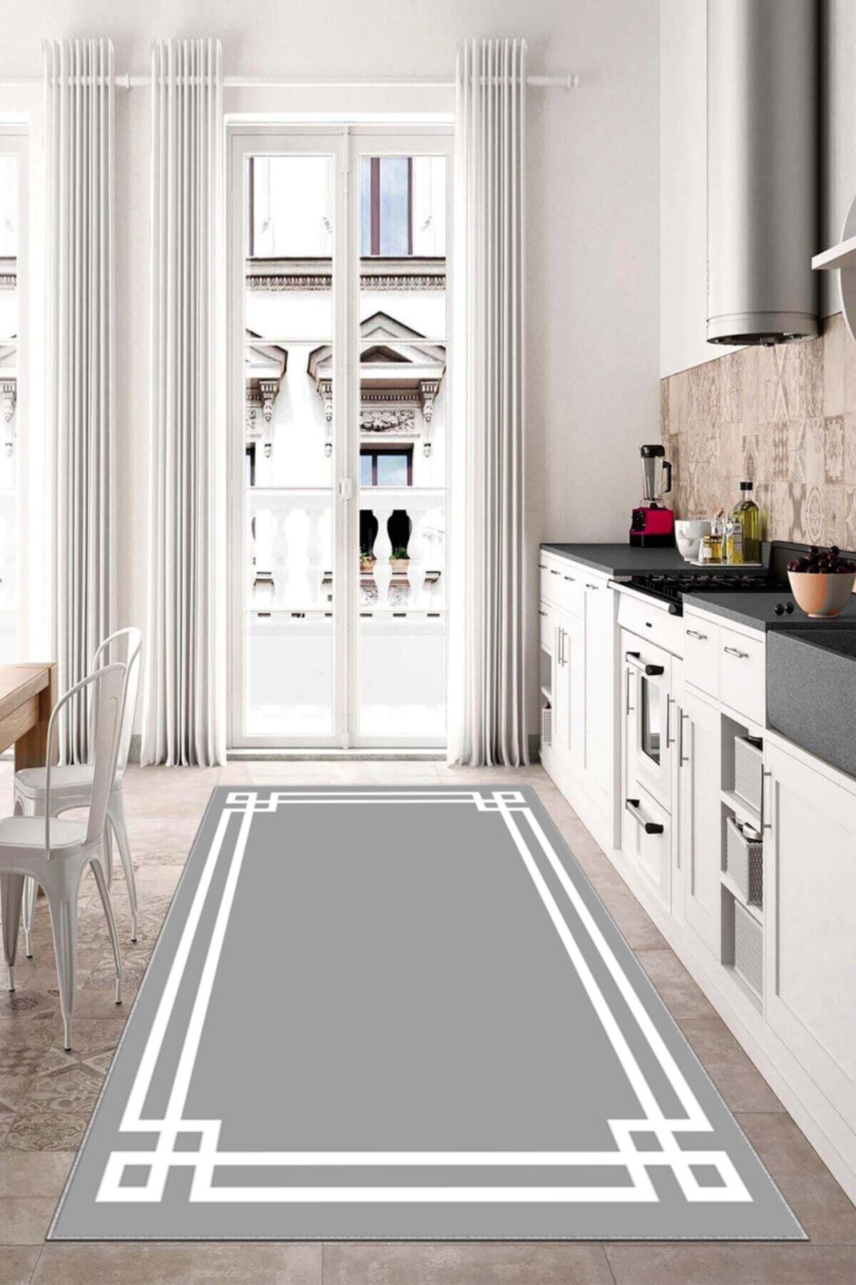 Dijital Baskı Kaymaz Tabanlı Yıkanabilir Salon Halısı Mutfak Halısı Koridor Halısı
