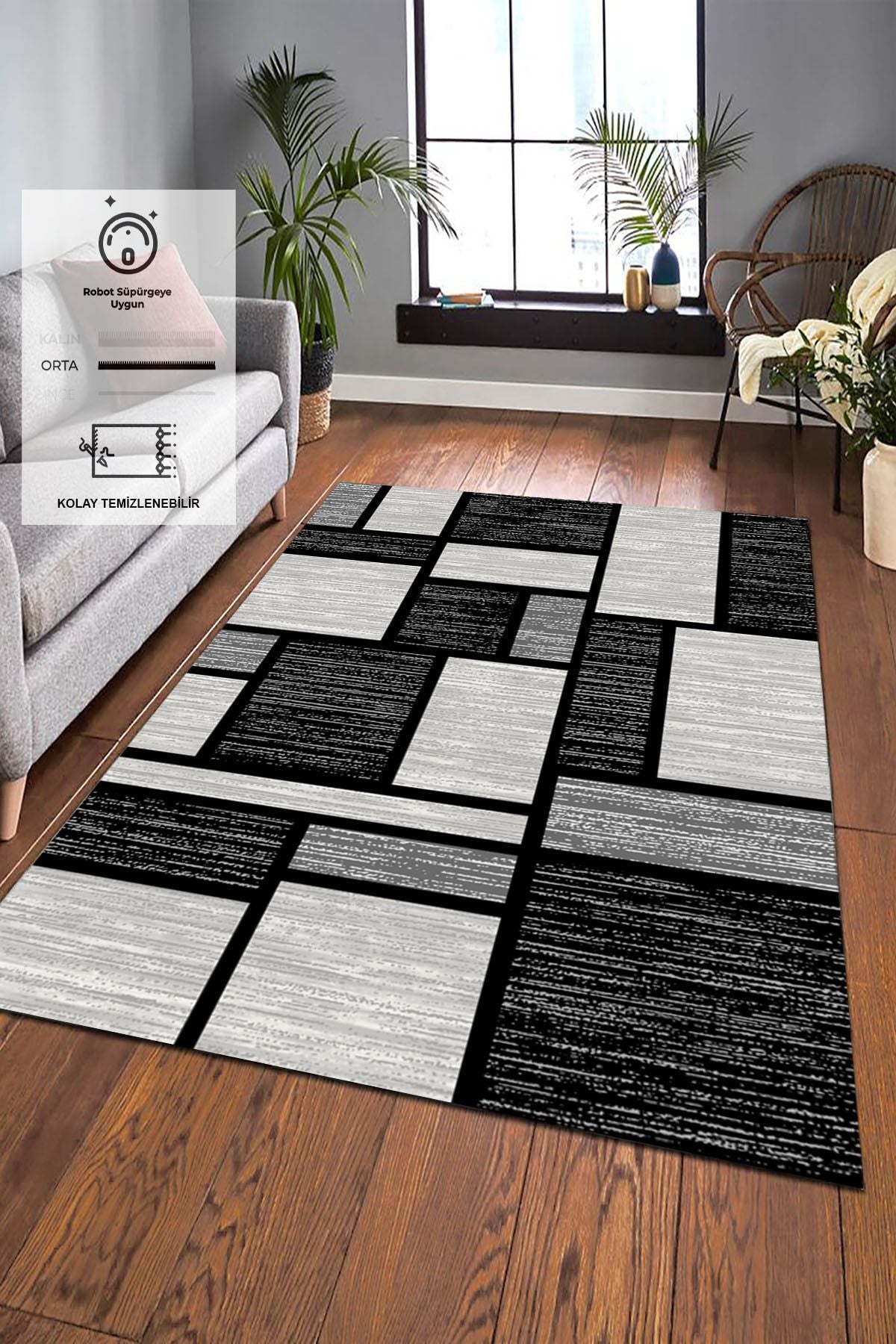 Dijital Baskı Kaymaz Tabanlı Yıkanabilir Salon Halısı Mutfak Halısı Koridor Halısı